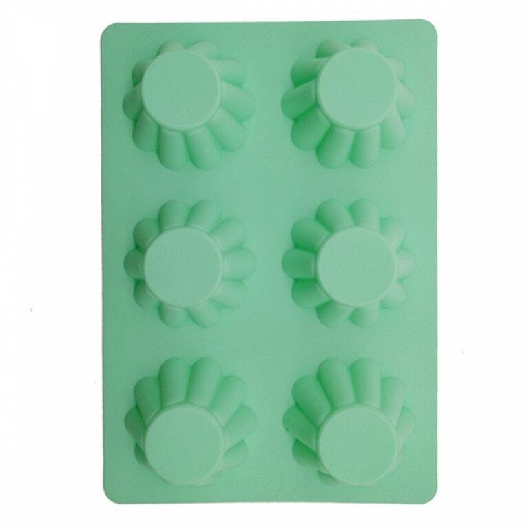 6 cups muffin flower Shape Silicone Mold