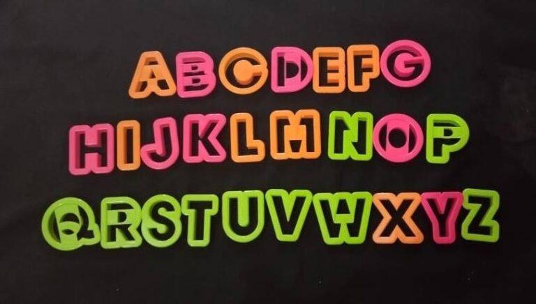 Big Alphabet Letter Font Plastic Cookie Cutter
