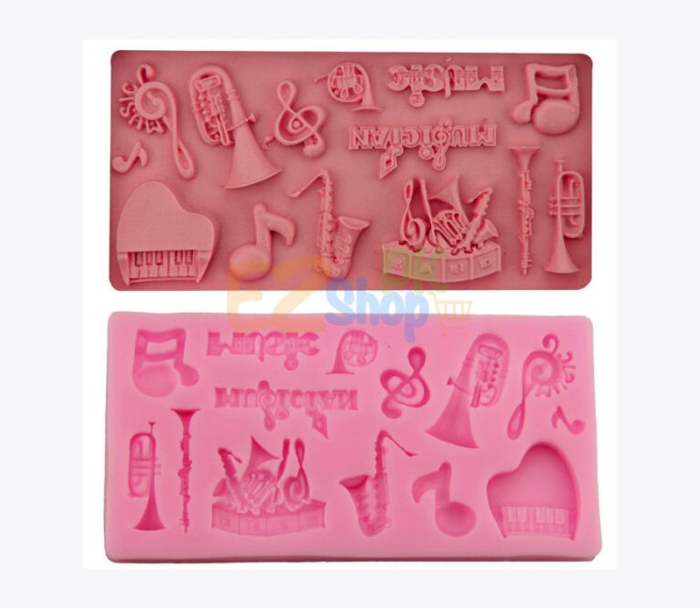 Kitchen Supplies Baking Utensils Easy to Clean Microwave Oven DIY Silicone Sugar Baking Music Instrument Cake Mold-1