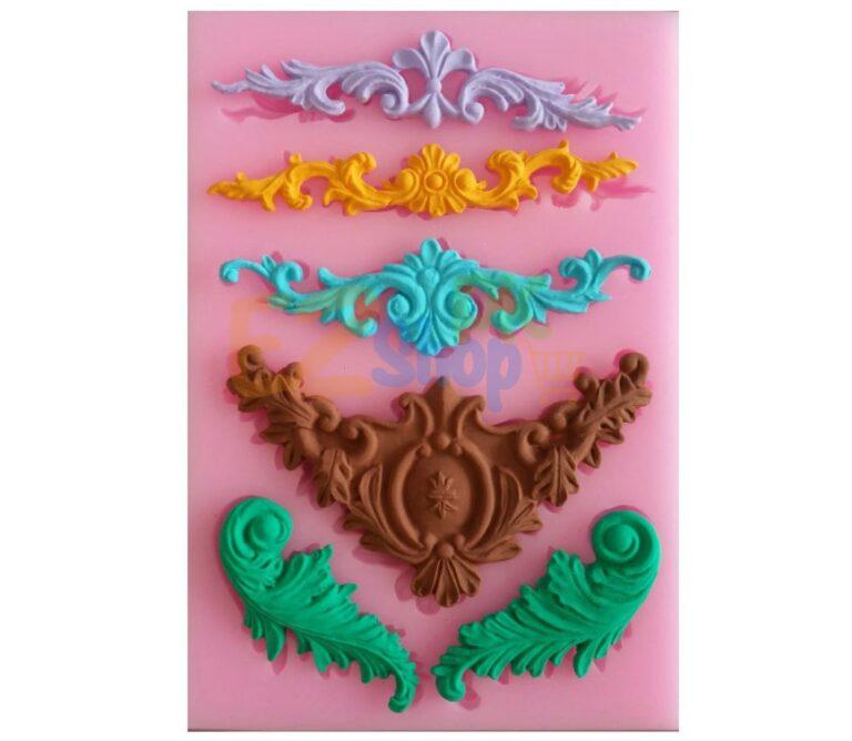 Baroque Style Curlicues Scroll Lace Fondant Silicone Mold
