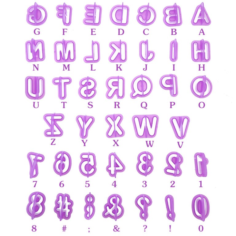 Alphabet Symbol & Number Cutter 40 pcs Set