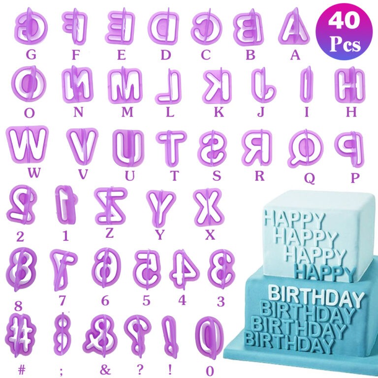 Alphabet Symbol & Number Cutter 40 pcs Set
