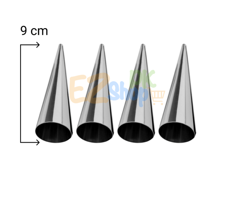 Cream Roll 9 cm Cones 4Pcs Set Stainless Steel