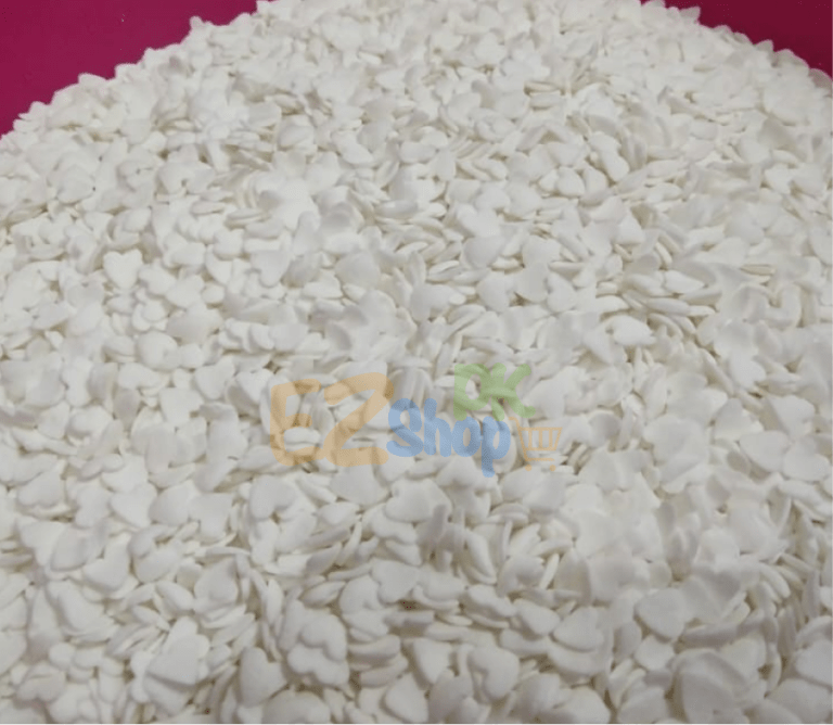 Imported White Heart Confettis Sprinkles 30gm