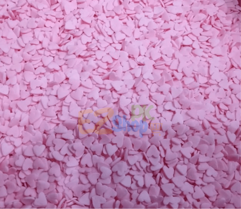 Imported Pink Heart Confettis Sprinkles 30gm