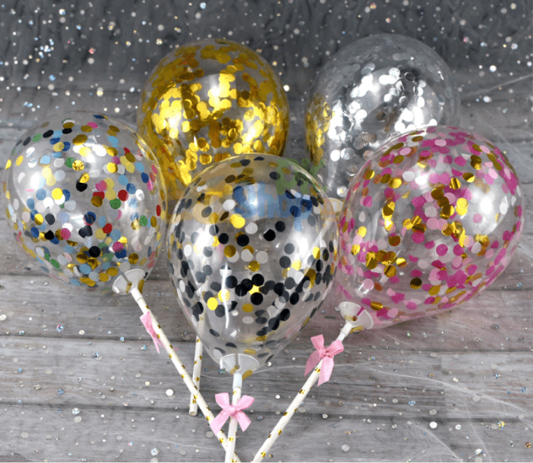 5inch sequins transparent balloon Party decorations cake topper