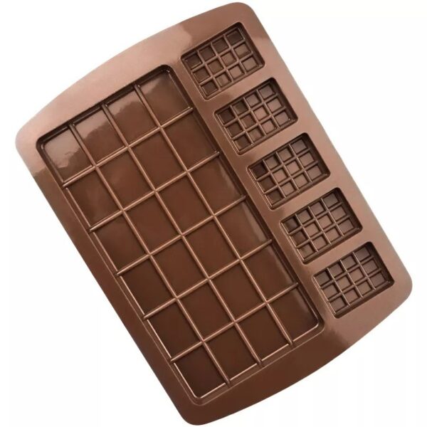 Chocolate Waffle & Block Mold Silicone 6 Cavity