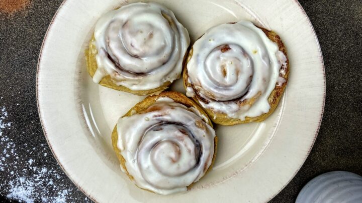 Buttermilk cinnamon rolls with cream cheese icing